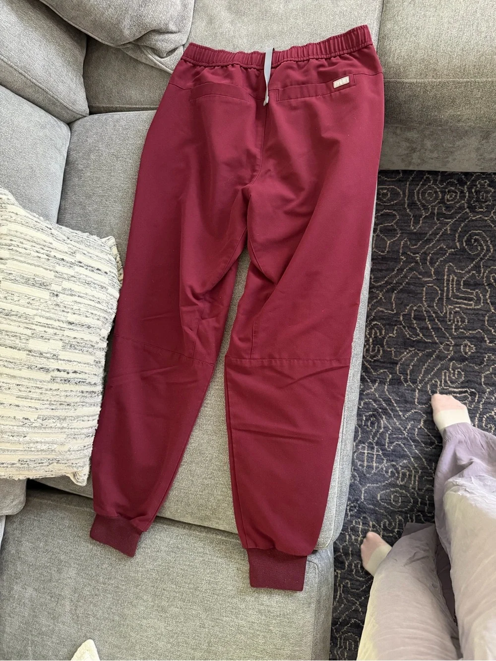 Figs Men's Jogger Pants and Top in Burgundy